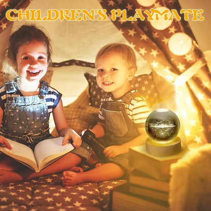 3D crystal ball night light with unique design
